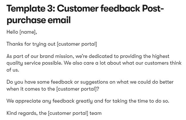 feature enhancement suggestion email template