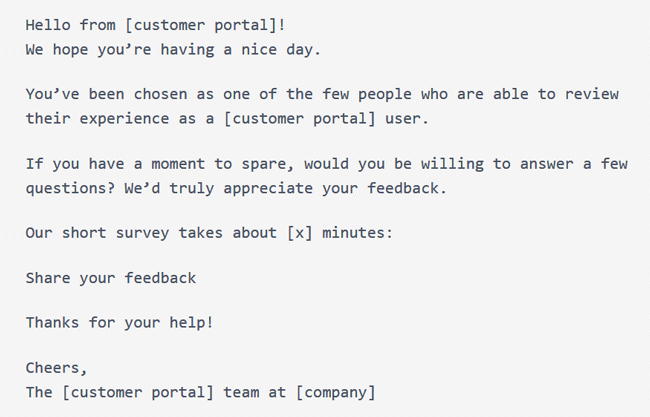 feedback email template