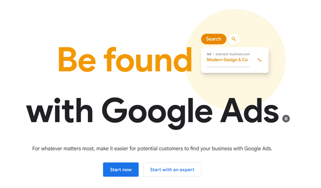 be found with Google Ads