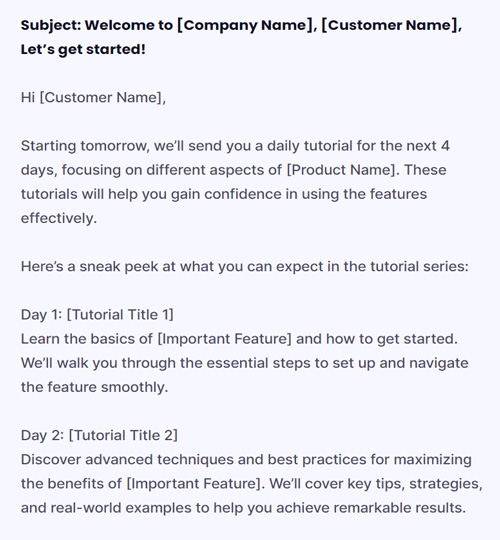customer success story email template