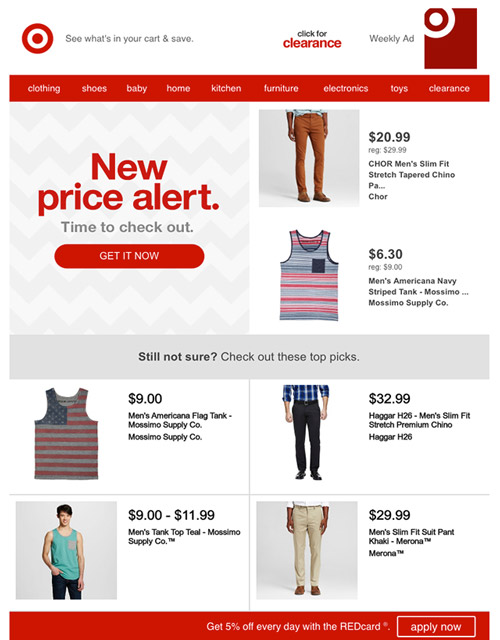 personalized recommendations abandoned cart email template